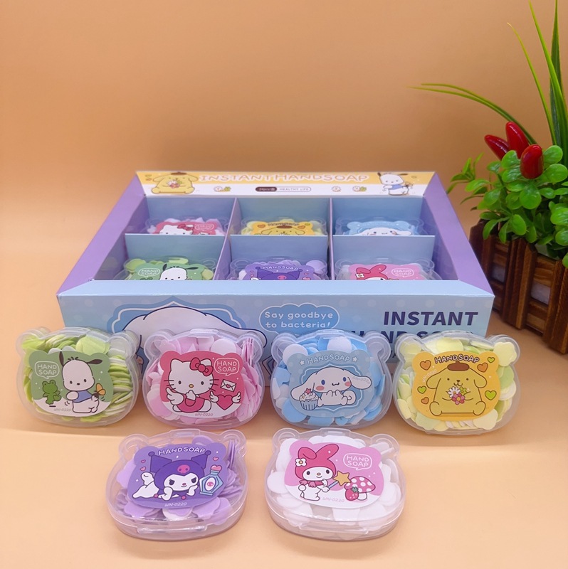 Cute Bear Shaped Soap Tablets, Creative and Cute Kidsren's Hand Washing Tablets, Portable Disposable Soap Paper Cleaning Tablets