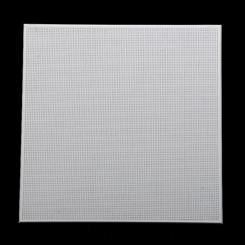 Aluminum gusset aluminum ceiling 600*600 engineering building materials integrated ceiling office full set ceiling punching square plate