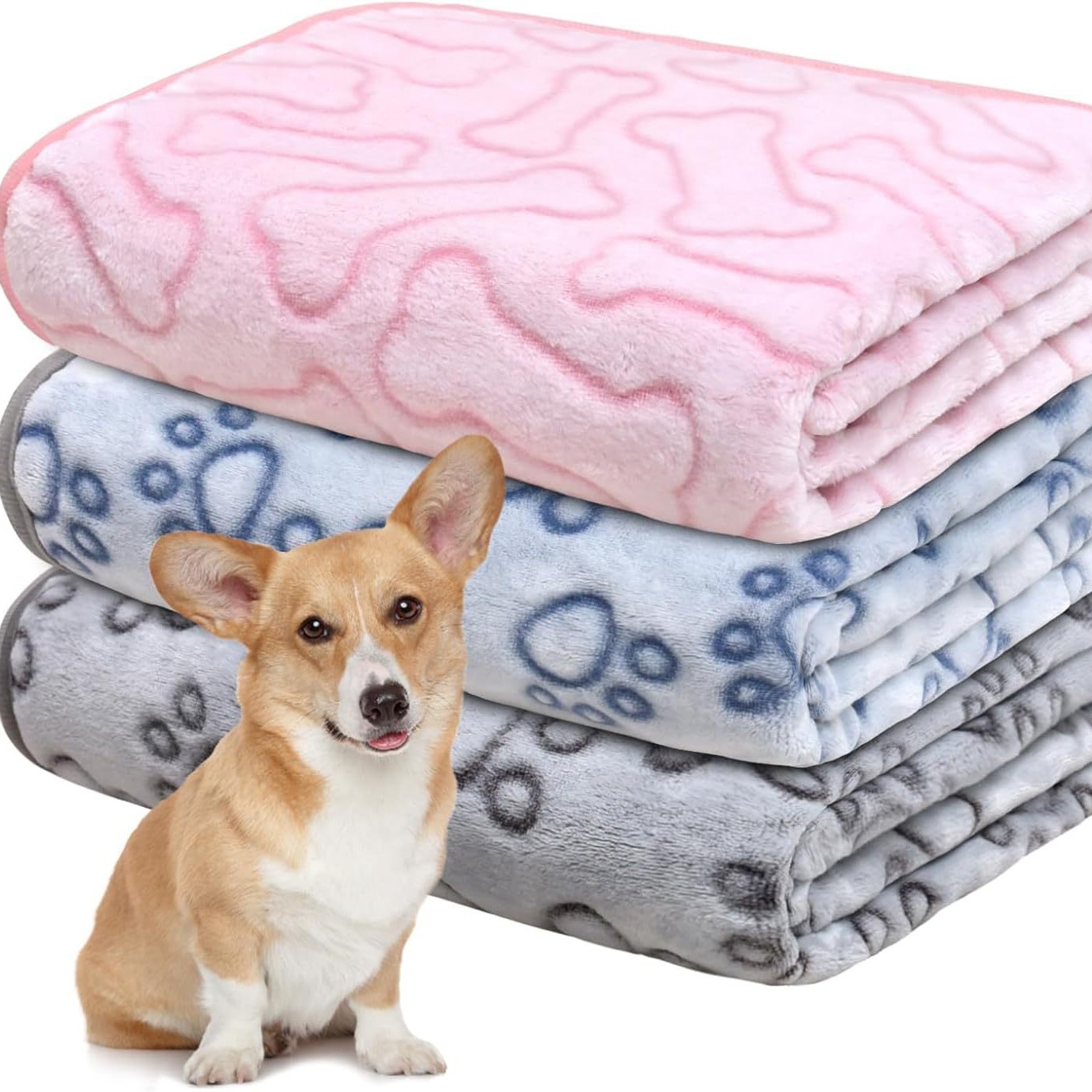 Pet blanket dog double-sided velvet blanket autumn and winter quilt warm blanket dog kennel mat cross-border pet supplies wholesale