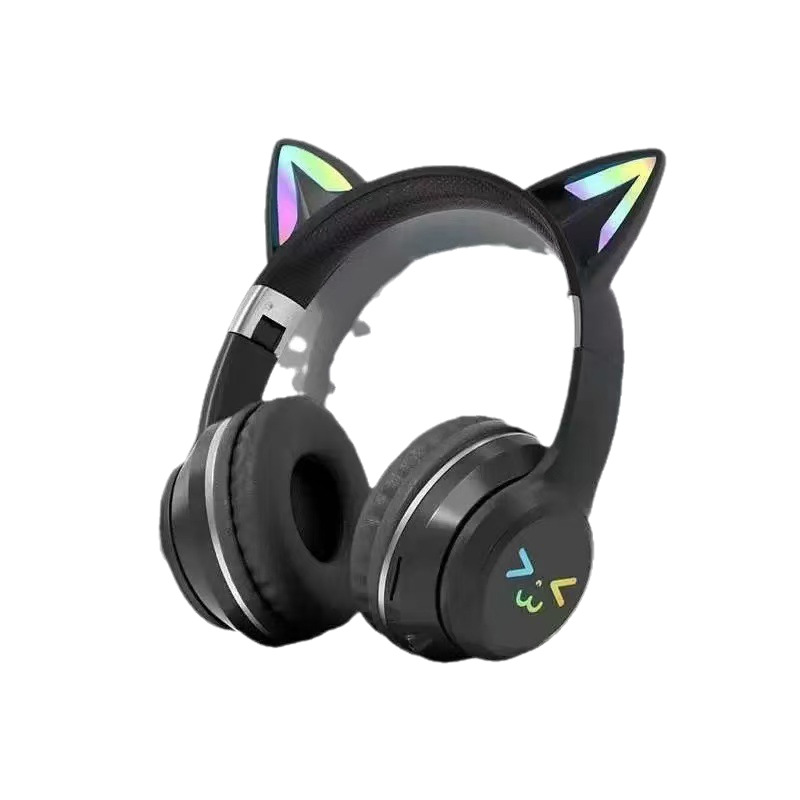 2025 new BT618 cute cat ear headset wireless bluetooth headset long endurance manufacturers wholesale straight