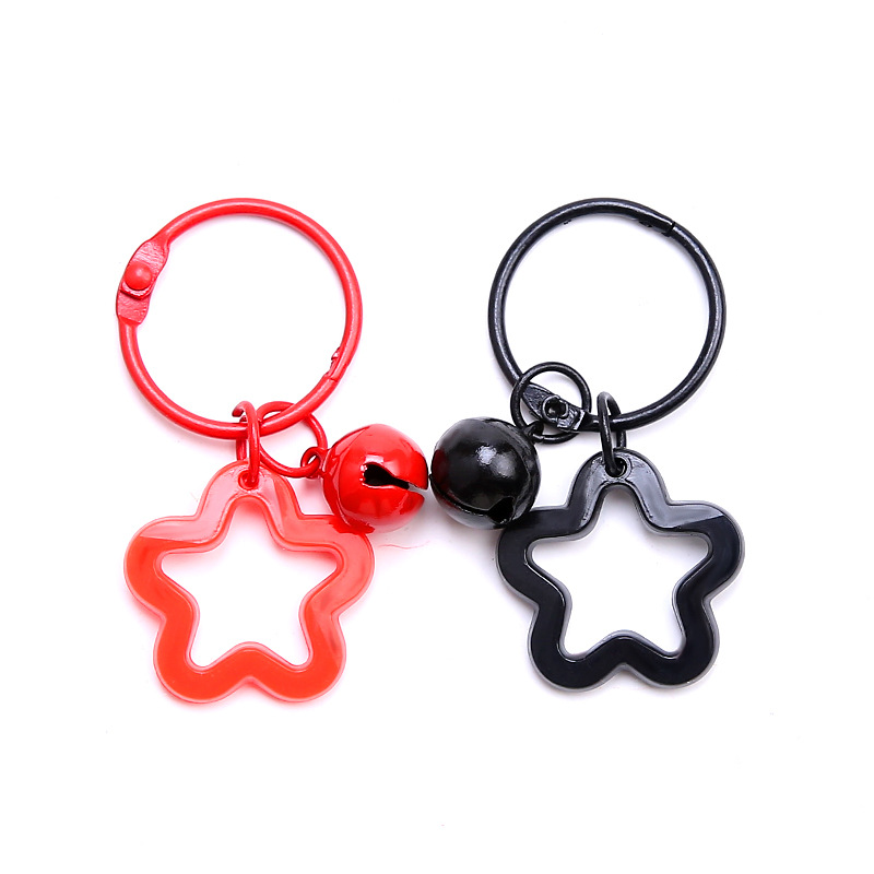 Colorful Five-pointed Star Acrylic Keychain Pendant Dopamine Headphone Set Pendant Small Fresh Couple Bag Decoration