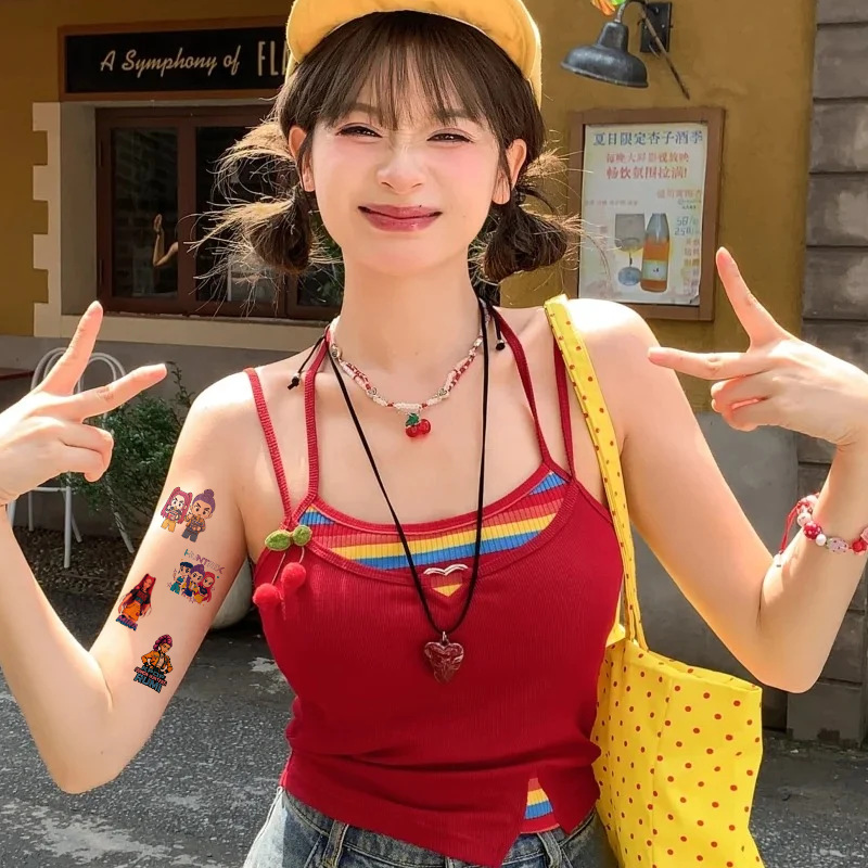 Cross-Border Cartoon New 5*5 Witch Hunter Group Tattoo Stickers Kidsren's Tattoo Stickers Cute Tattoo Stickers Water Transfer Tattoo