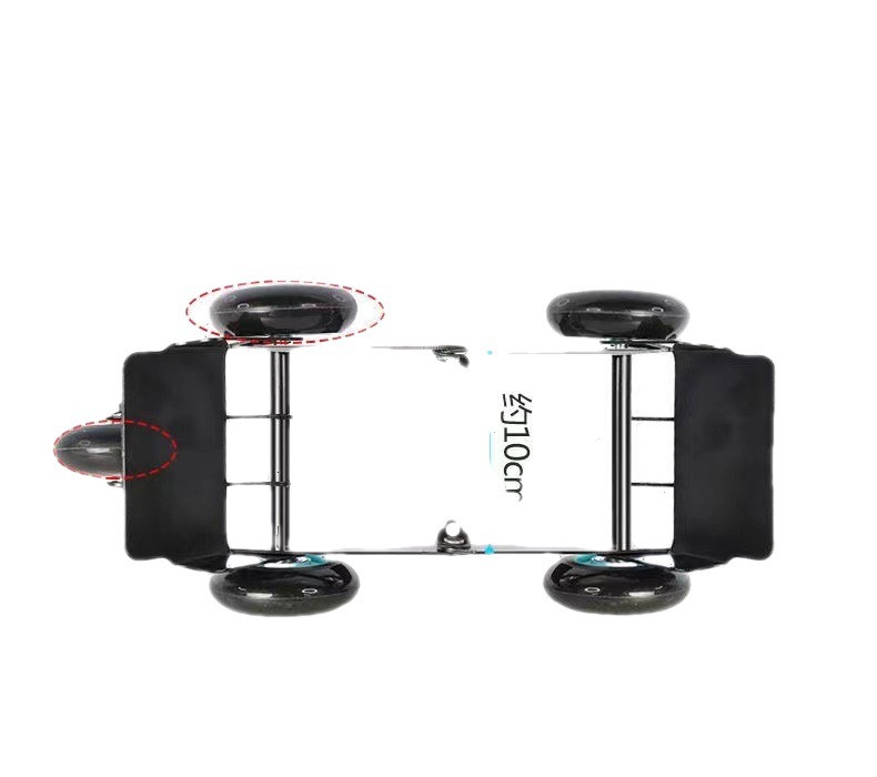 Electric car trailer battery tricycle booster motorcycle tire burst artifact flat tire self-rescue car moving device