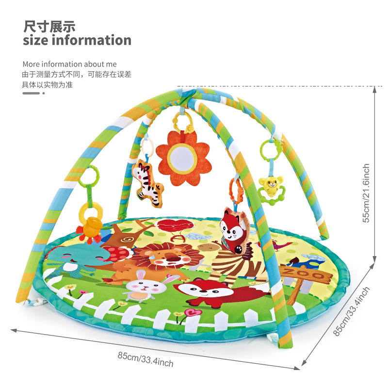 Factory direct baby fitness rack game carpet with Rattle newborn baby 0-2 years old lying playing rattle