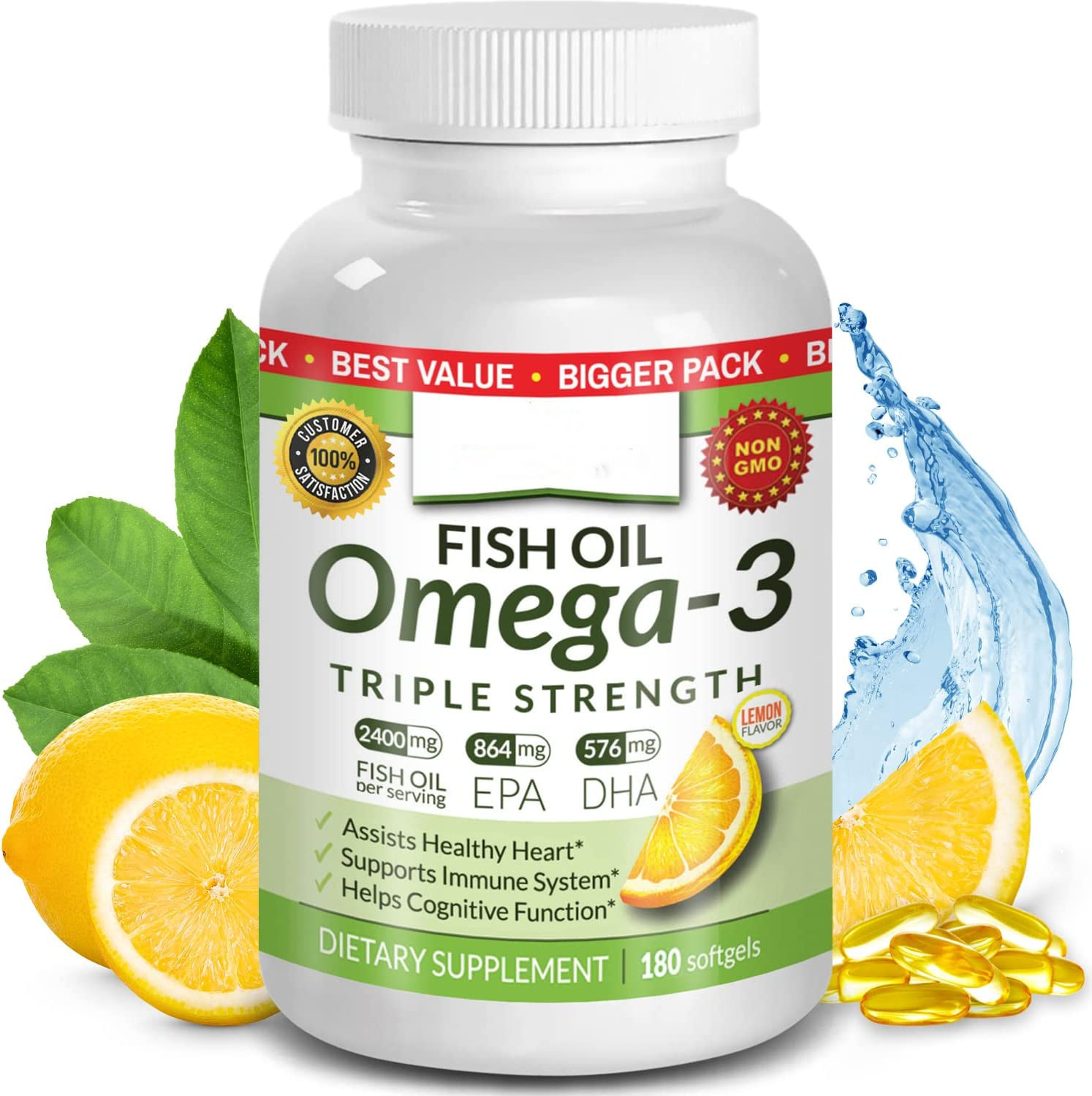 Cross-Border Internet Celebrity Nutritional Supplements Fish Oil Fish Oil in Stock Source Factory Healthy Dha