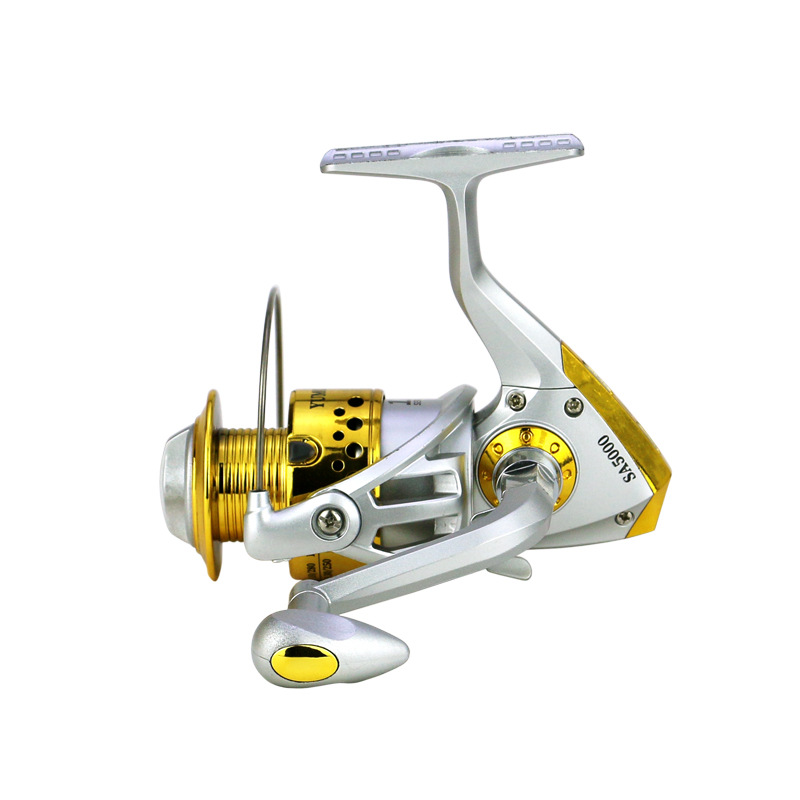 SA1000-7000 fishing reel fishing wheel fishing wheel fishing reel fishing spinning wheel spinning wheel plastic head silver yellow