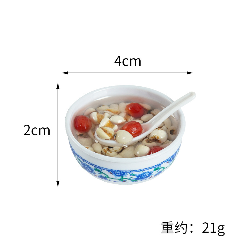 4cm simulation food crafts pendant miniature mini Chinese style snack food and play keychain schoolbag ornaments