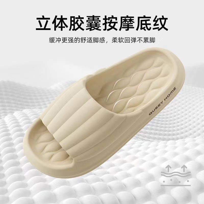 Slippers Women's Summer New Style 2025 Indoor and Outdoor Wear Home Bathroom Non-Slip Thick Bottom Slippers for Couple Men