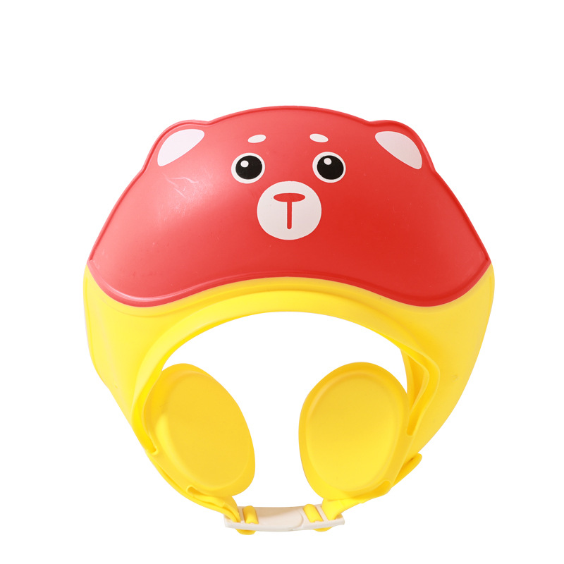 Rainbow Bear Children's Shower Cap Sunflower Baby Shampoo Cap Bath Cap Soft Rubber Adjustable Shower Cap Children