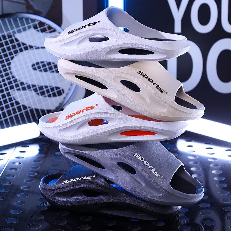 New platform slip-on slippers men's summer outdoor casual Sports men's shoes non-slip soft bottom beach sandals