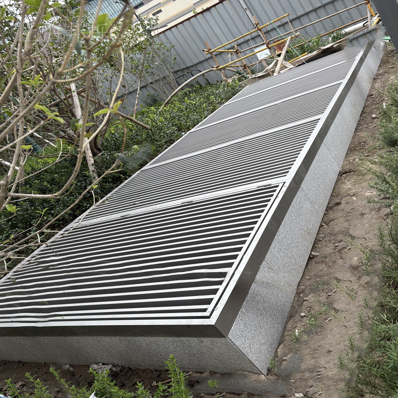 Outdoor Light Well Gallery Frame Art Custom Stainless Steel Ventilation Well Grille Welding Shanghai Stainless Steel Shape