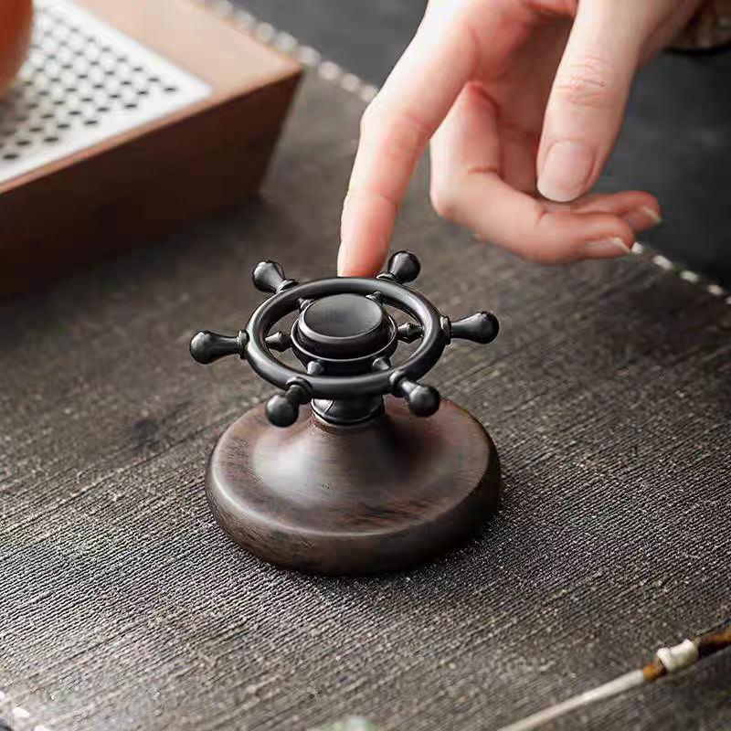 Ebony Creative Rudder Cover Tea Set Accessories Tea Ceremony Accessories Fingertip Gyro Cover