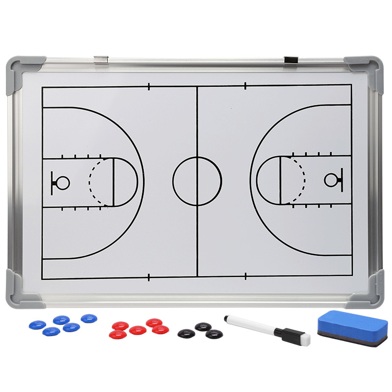 Magnetic Basketball Aluminum Alloy Frame Tactical Board Wall-Mounted Erasable Tactical Board Game Training Coach Teaching Board