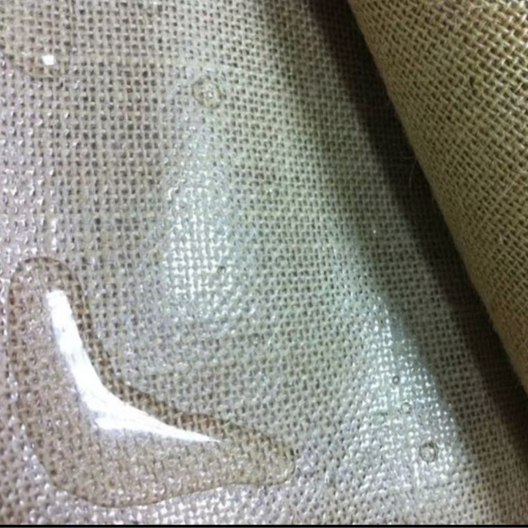Powerful Factory Waterproof Jute Fabric Coated Thick and Fine Linen Fabric Raw Materials Wholesale Dyeing Spot Natural