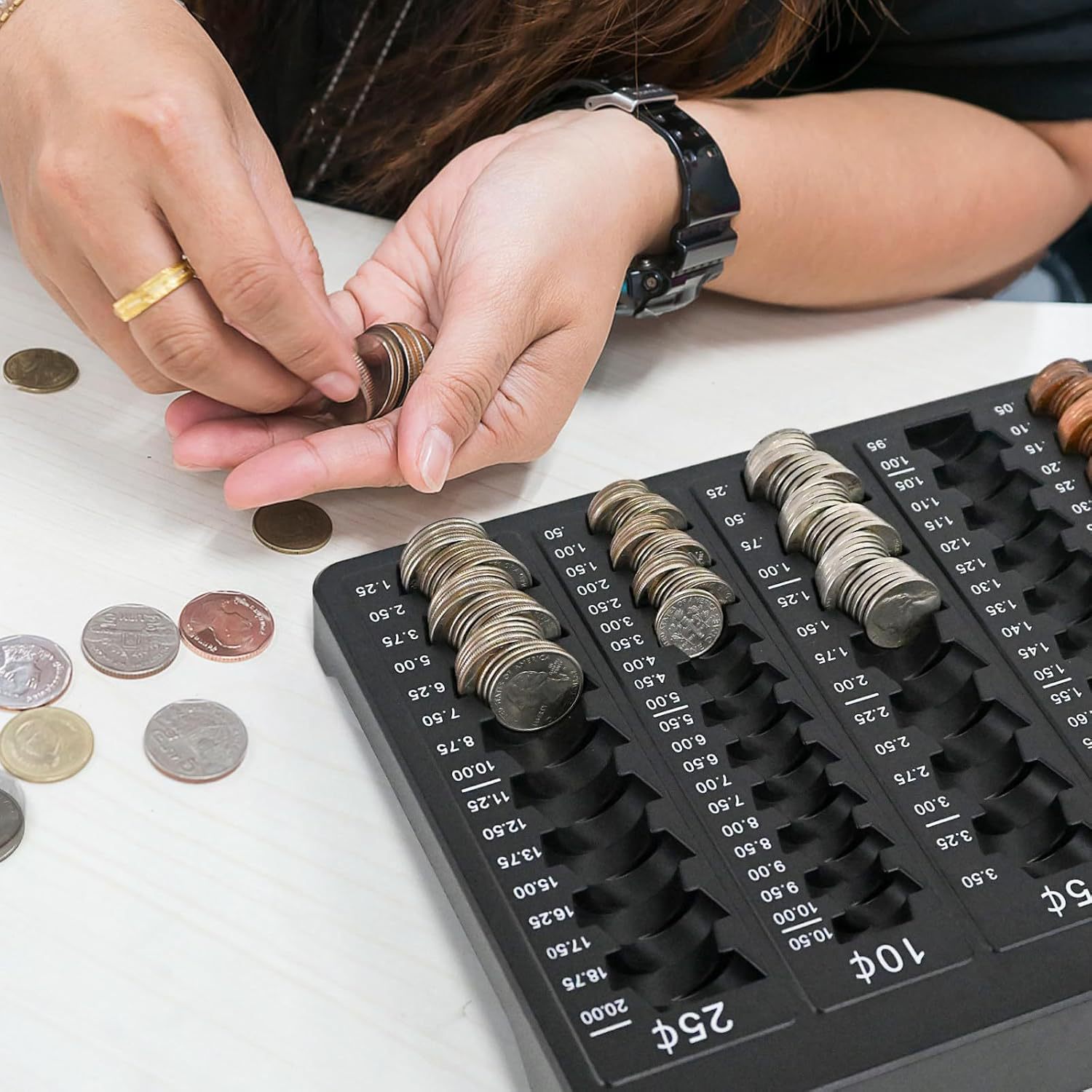 Лоток для счета монет - лоток для сортировки монет, подходит для долларов США