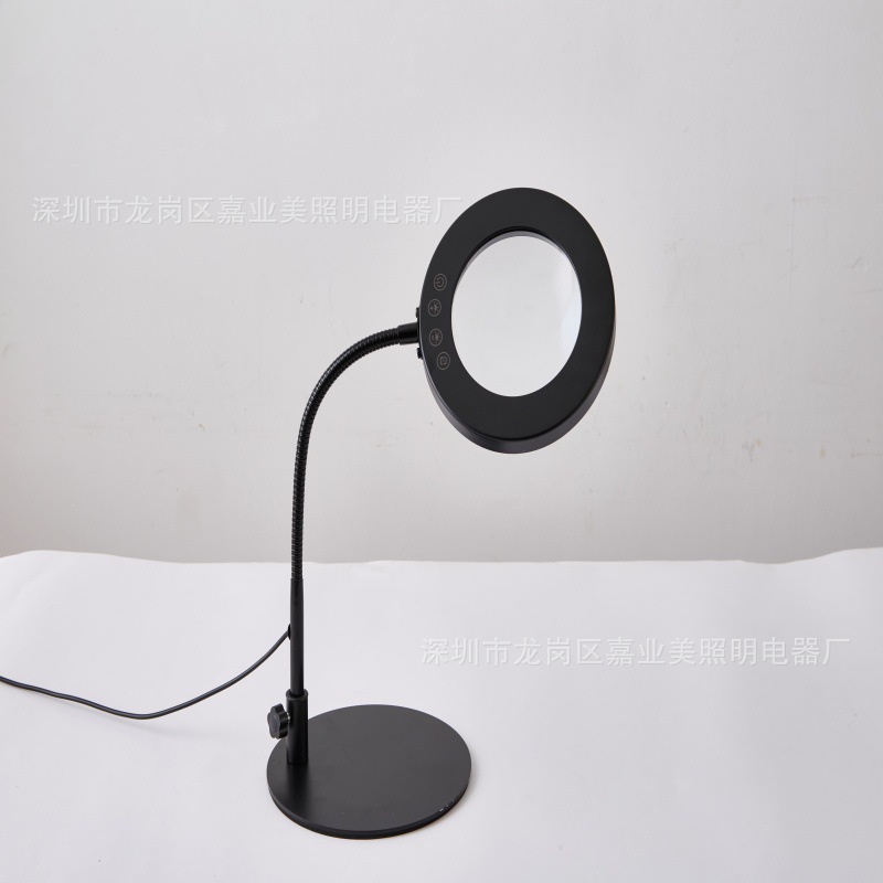 New Magnifying Glass Table Lamp Led Eye Protection Reading Nail Art Pattern Embroidery Lamp Desktop Adjustable Creek Hose Clip Lamp