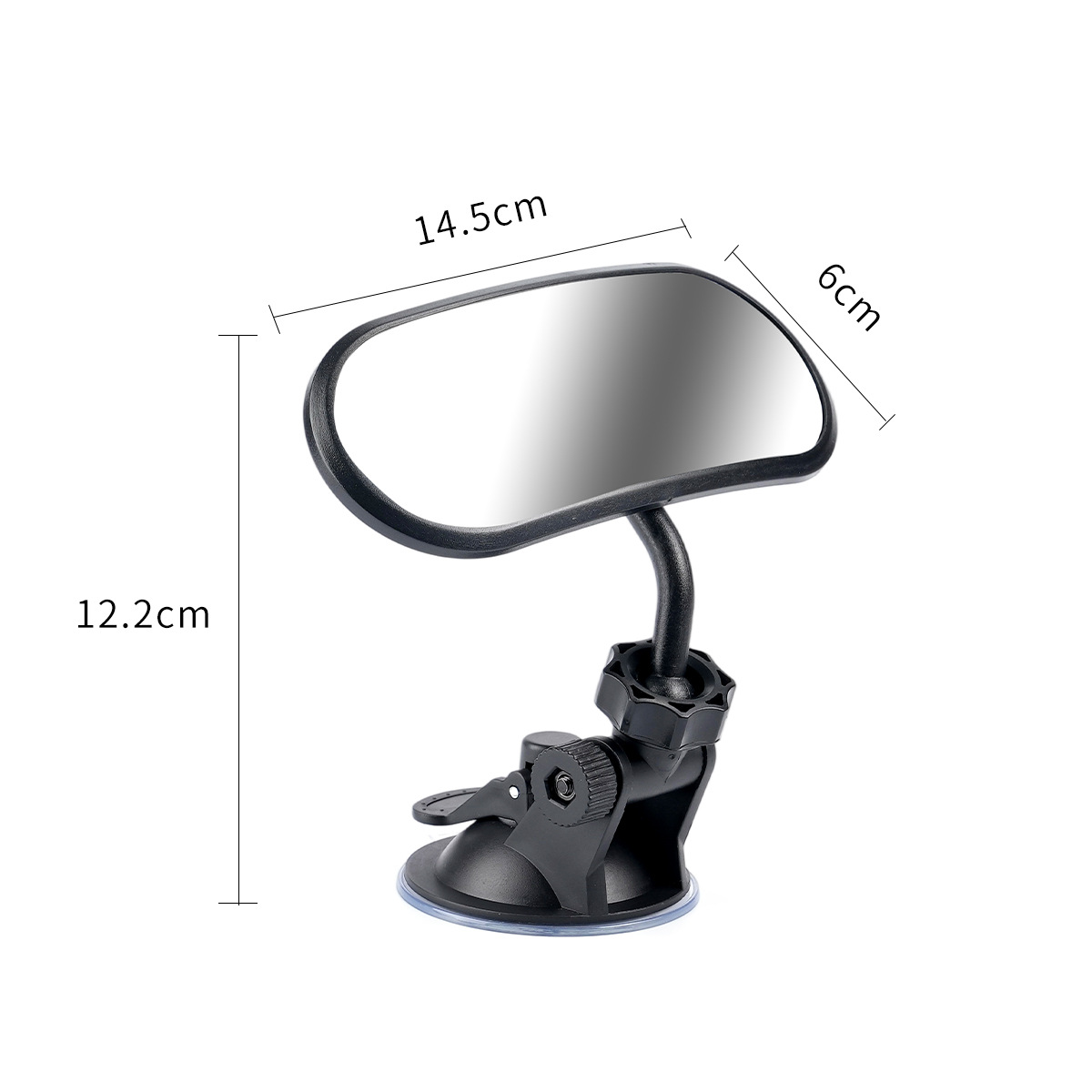 Car Rearview Mirror Auxiliary Mirror, Interior Suction Cup Baby Observation Mirror, Reverse Auxiliary Mirror, Blind Spot Mirror, Large Field of View Car-Mounted