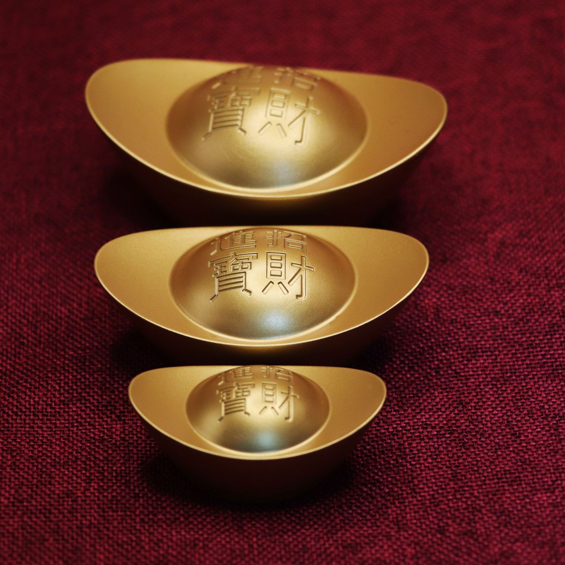 Brass Solid Sand Gold Ingot Ornaments Ingot God of Wealth Living Room Cornucopia Ornaments Opening Housewarming Gifts