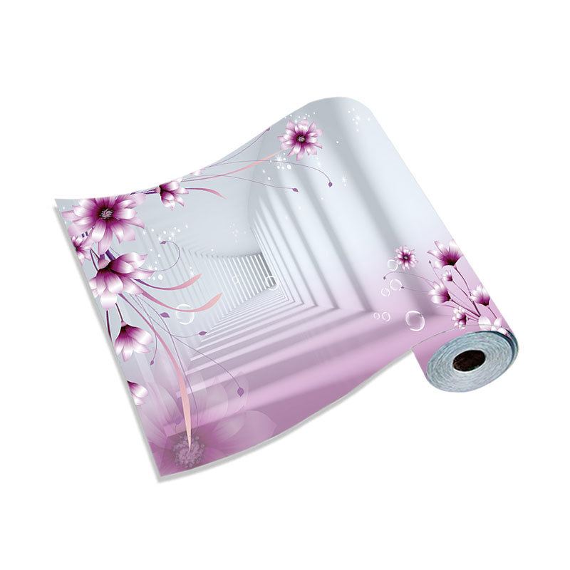 Three-Dimensional 3D Flower Mural Simple Tv Background Wall Wallpaper Living Room Bedroom Bedside Background Wall Pattern 8D Wall Covering