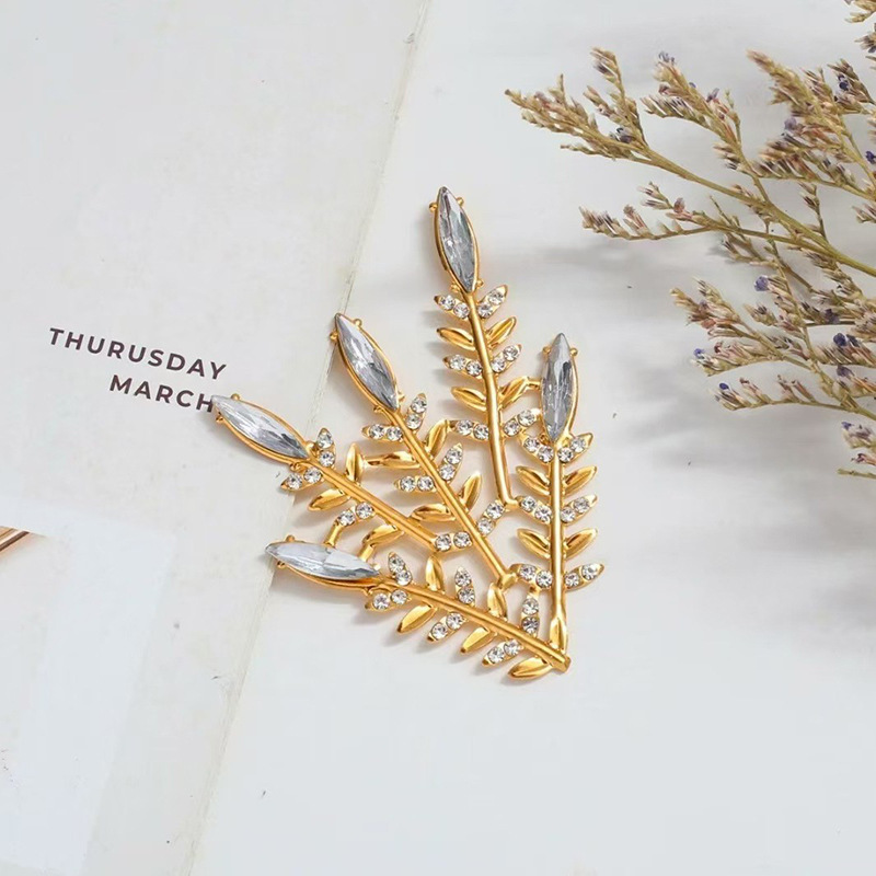 DIY Accessories with Rhinestone Crystal Tree Branches, Three-Pronged and Five-Pronged Branches, Flower Pieces, Traditional Chinese Style Xiuhe Suit Fan Materials Wholesale