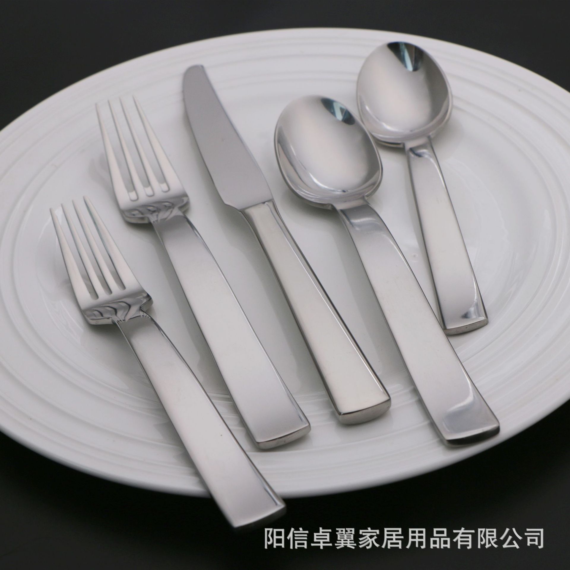 Exported to Canada Stainless Steel Knife, Fork, Spoon, Small Spoon, Dessert Fork 5-Piece Set Full Sand Dining Spoon Household Spoon