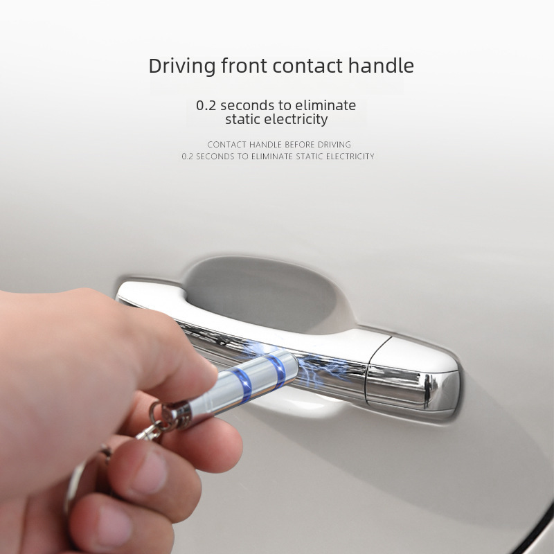 Car static eliminator bullet head human body static elimination Rod zinc alloy anti-static key chain pendant