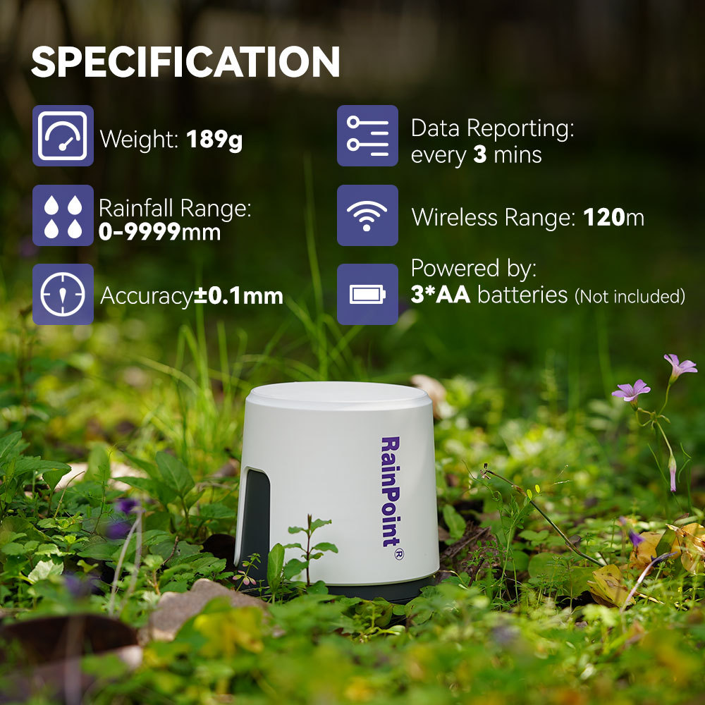 Wifi Rain Gauge Can View Rainfall at Any Time