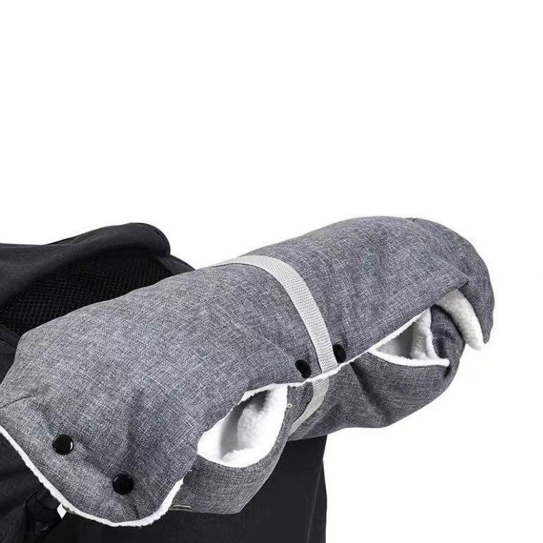 Baby Stroller Warm Gloves Winter Windproof and Antifreeze Thickeneded Velvet Stroller Armrest Hand Guard Outdoor Cold Protection