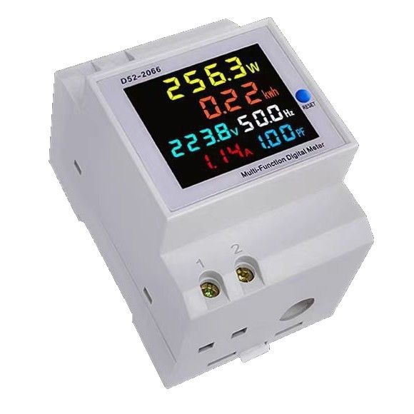 Household Electric Meter Single-Phase Smart Electric Meter Rail Type 220V Voltage Current Power Power Factor Energy Meter