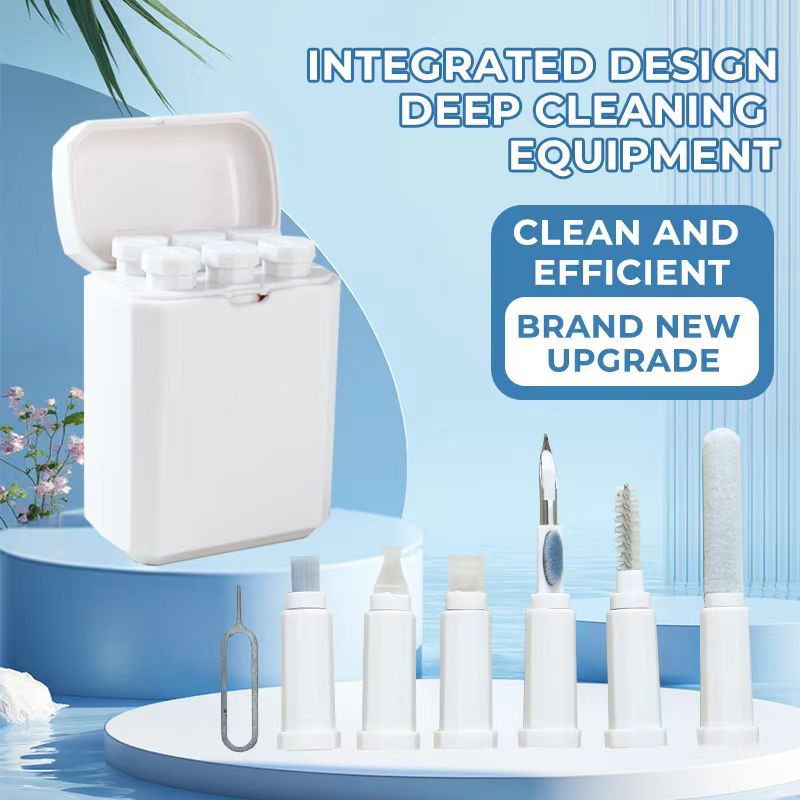 Brand New Cross-Border Popular Small 7-in-1 Bluetooth Headset Cleaning Set Multi-Functional Mobile Phone Bluetooth Headset Cleaning Pen