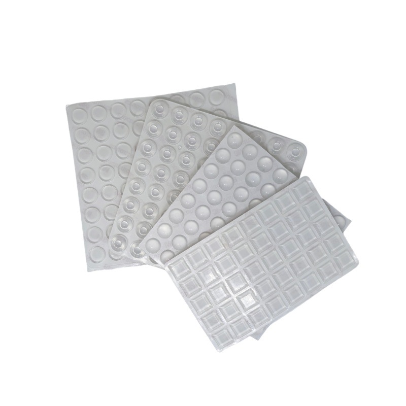 Silicone Anti-Collision Particles, Transparent Anti-Collision and Anti-Slip Silicone Foot Pads, Hemispherical Adhesive-Backed Buffer and Shock-Absorbing Cylindrical Silicone Pads