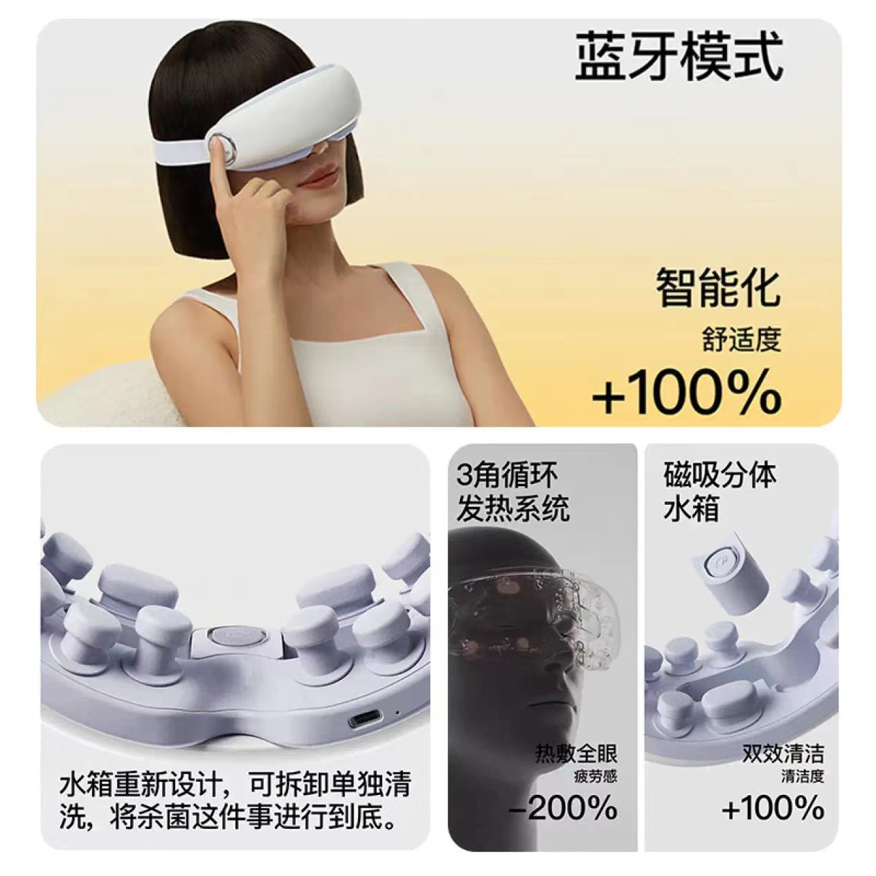 PGG Eye Massager E4Pro Eye Protection Eye Moisturizing Relieve Eye Fatigue Eye Dry Atomization Hot Compress Steam Eye Mask