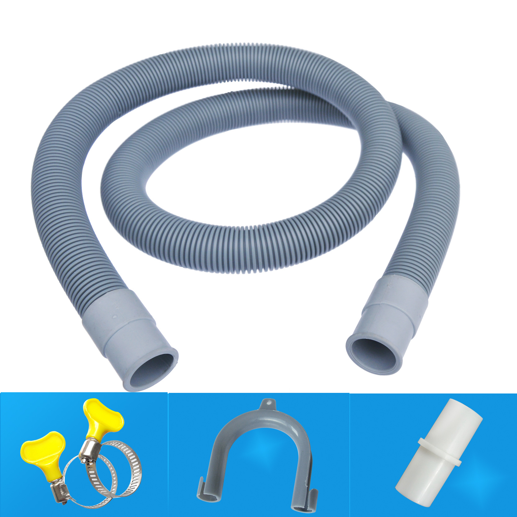 Cross-Border New Material Drum Laundry Drain Pipe Multi-Functional Universal Pvc Plastic Hose Spot Wholesale Hot Sale