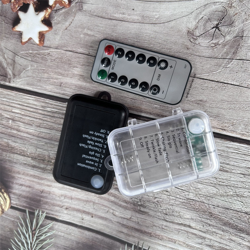 No. 5 Waterproof Battery Box, Transparent, Three-Section, Eight-Function, with Timer, String Lights, Copper Wire Lights, Light Strip, Portable Battery Box, USB