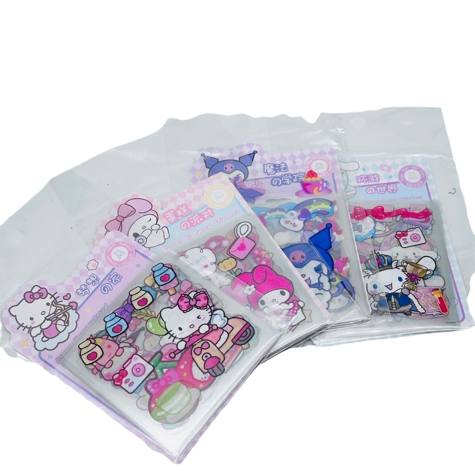 SAN Rieu Sticker Pattern DIY Sticker New Cute High Color Value Sticker Transparent Bottom Decorative Sticker Ins Cartoon