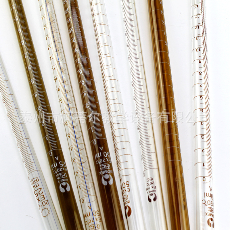 Acid burette basic burette 25ml50ml10ml Teflon burette blue and white line brown and white