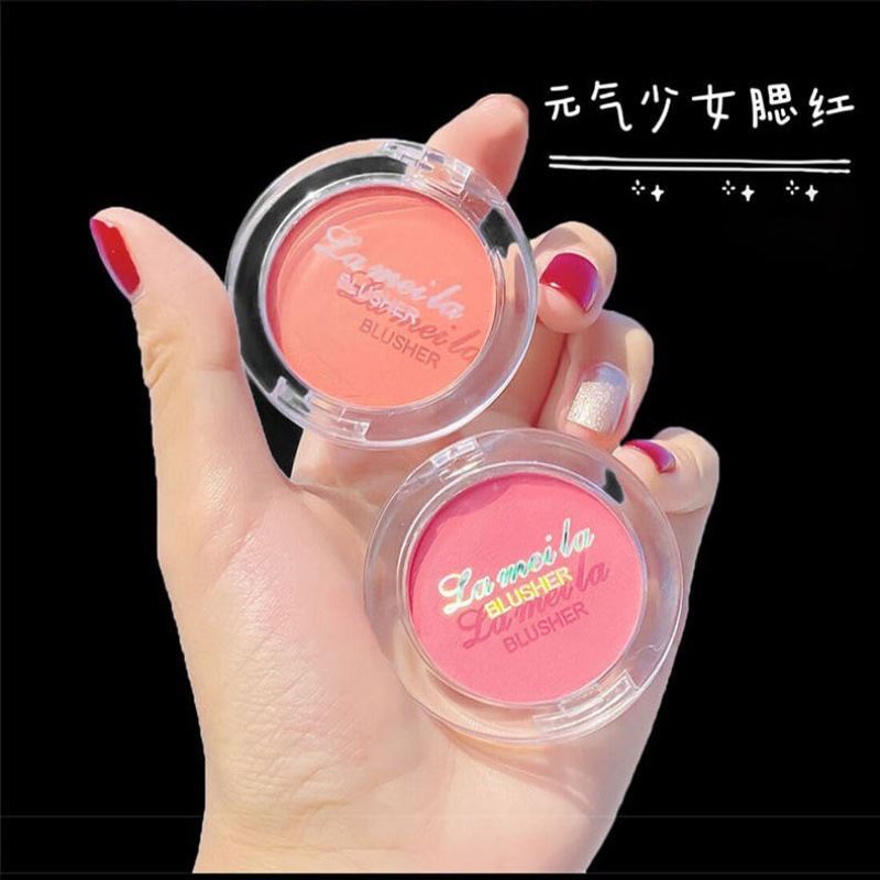 Lamela Single Color Blush Face Brightening Long-Lasting Color Nude Makeup Natural Highlight All-In-One Palette for Beginners Rouge Contouring