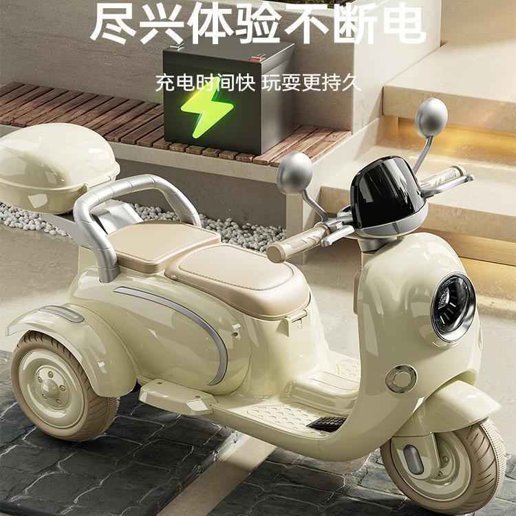 Children's Electric Tricycle Rechargeable Adult Remote Control Motorcycle Double Male and Female Baby Child Electric Car All in One