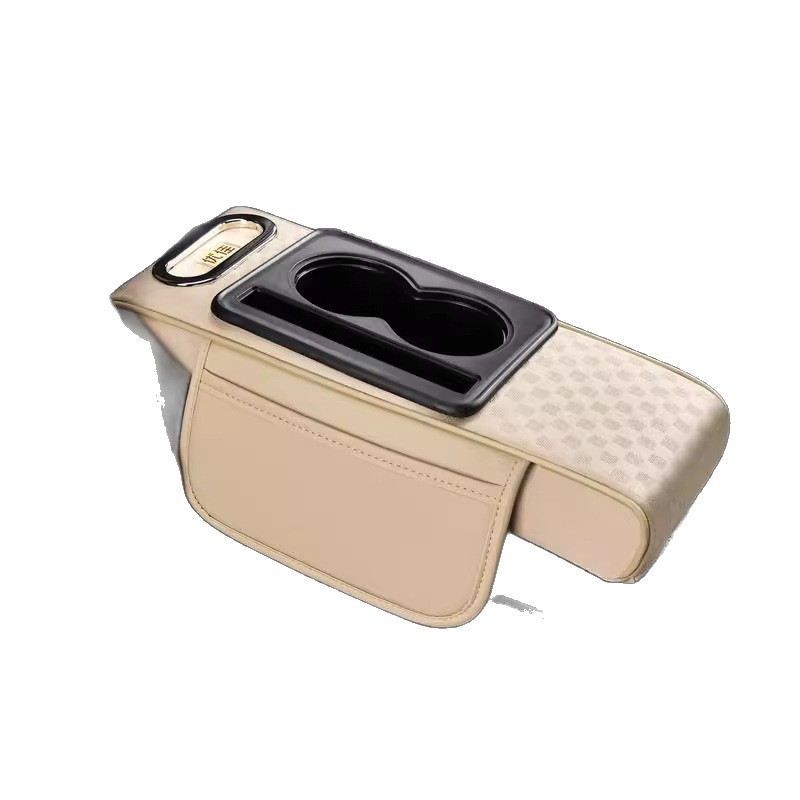 2025 new car central armrest box pad multifunctional car tissue box water cup holder armrest increased storage pad