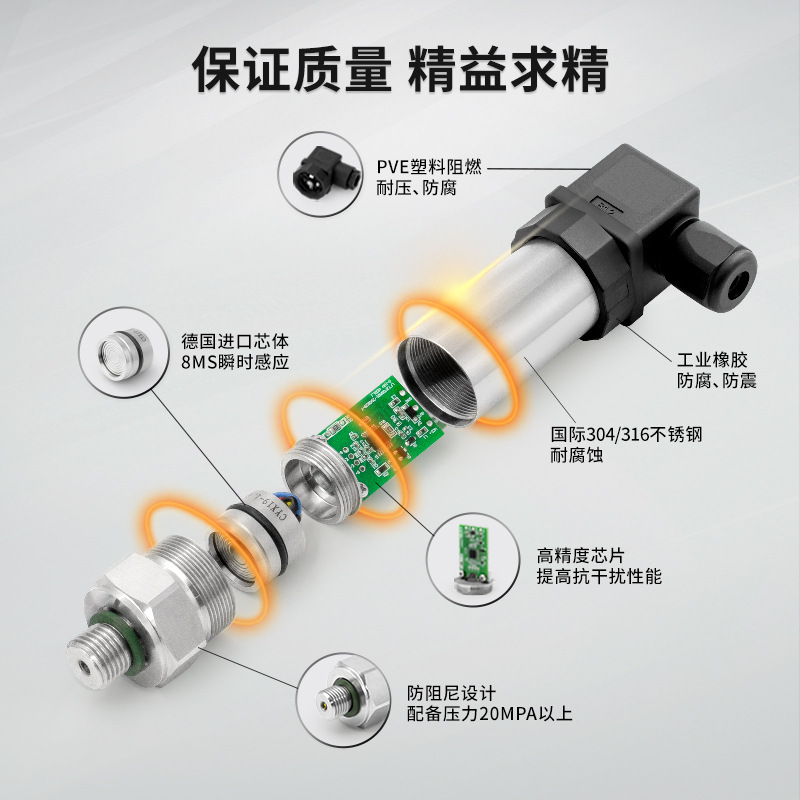 Leif High-Precision Liquid Gas Pressure Transmitter High Temperature Resistant Digital Display Explosion-Proof Intelligent Pressure Sensor