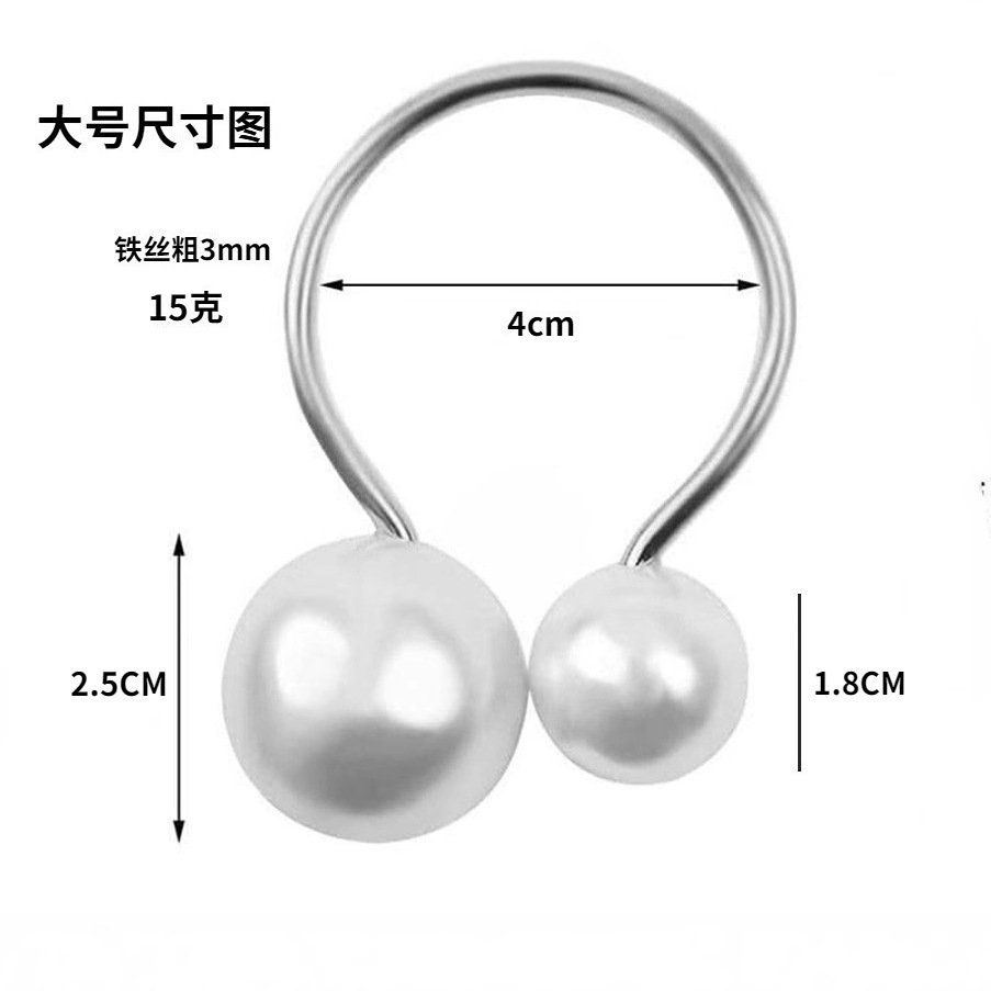 Creative Pearl Napkin Ring Valentine's Day Table Table Cross-border silver Metal Napkin Buckle Holiday Party Decoration
