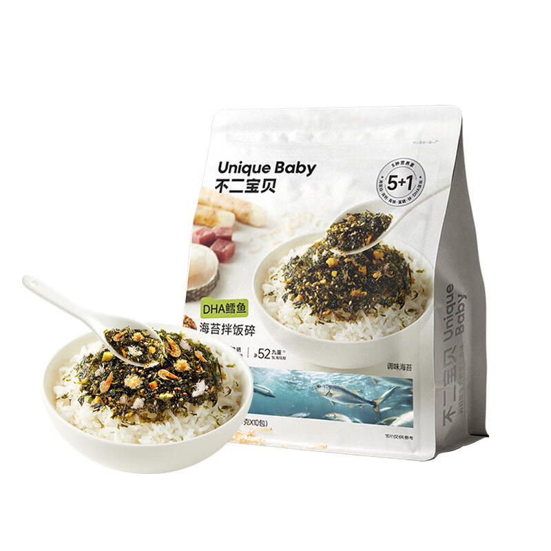 Fujibaby Cod Fish and Seaweed Mixed Rice for Kidsren, Shredded Pork Floss, No Additives, Seaweed, No Added Sucrose, High Calcium Protein