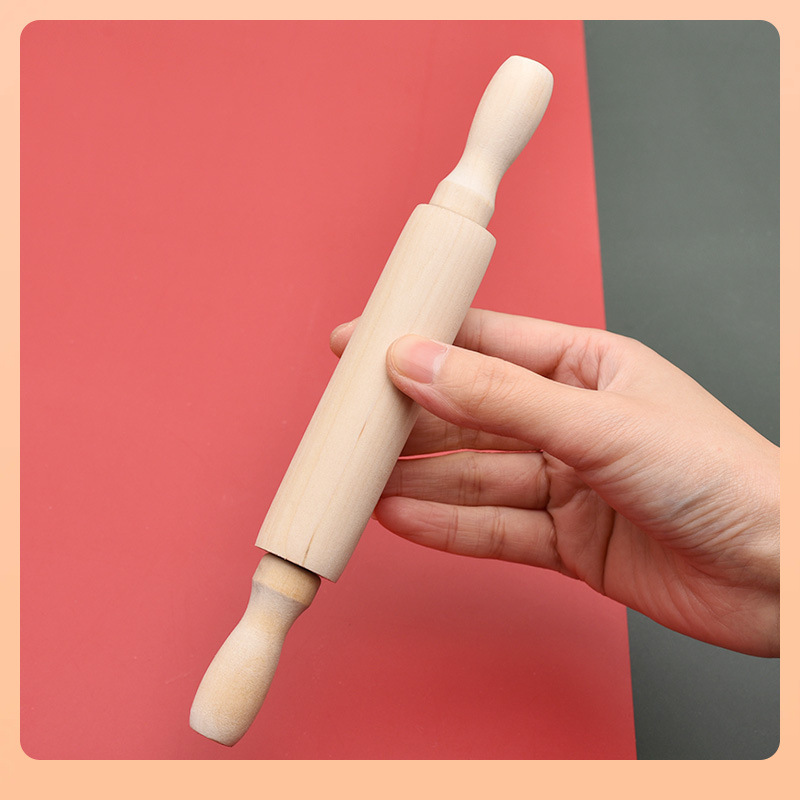 ✅ Wooden Baking Tools for Children, Mini Rolling Pin, Unpainted Small Dough Roller, Household Dumpling Skin Roller
