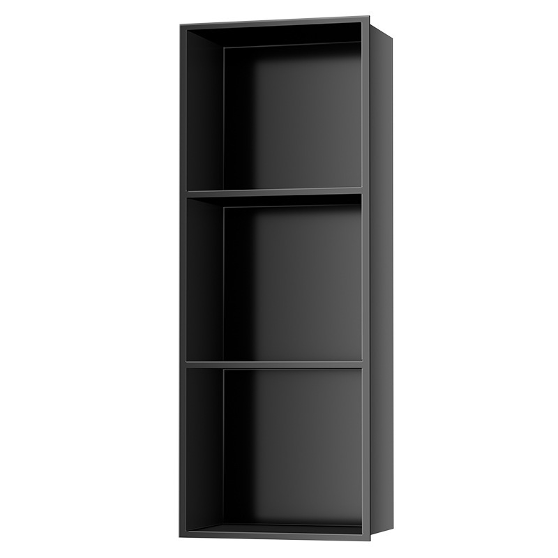 Stainless Steel Recessed Wall Light with Built-In Shelf, Seamless Wall-Mounted Metal Bedside Table with Light, Light Luxury Embedded Design