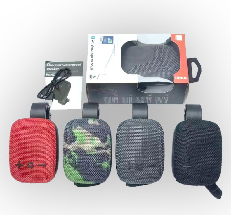 New Bluetooth Speaker Wind3 Outdoor Wireless Waterproof Cycling with Fixed Frame Small Creative Gift Small Speaker