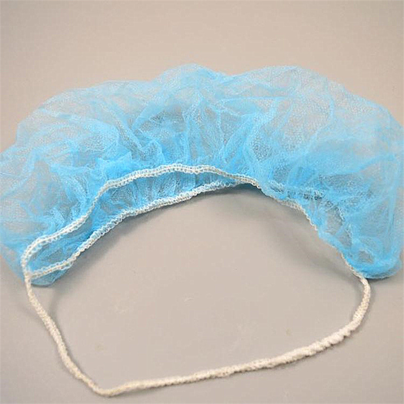 Disposable Non-Woven Beard Cover, Dust-Proof Cover to Prevent Beard Debris from Falling, Single-Strap Head-Worn White and Blue Face Shield