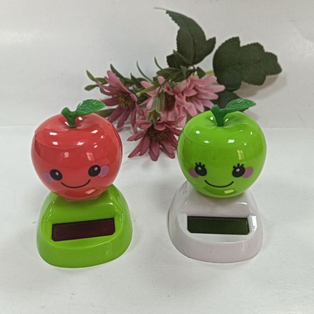 Популярные солнечные автомобильные украшения в виде движущегося яблока, игрушки, качающиеся влево и вправо