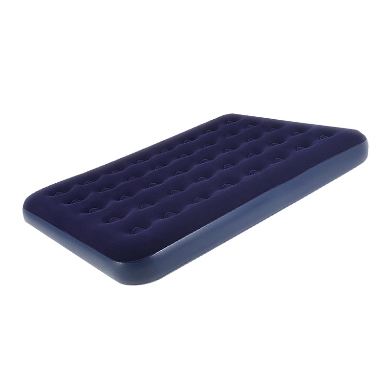 Factory Outdoor Portable Air Bed Folding Single Double Inflatable Mattress Thickened Flocking Mattress Household Inflatable Mattress
