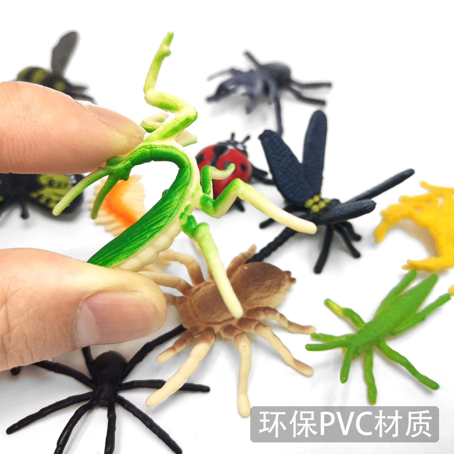 12 simulation small insect children's toy model mini insect animal dinosaur Spider bulk wholesale cross-border