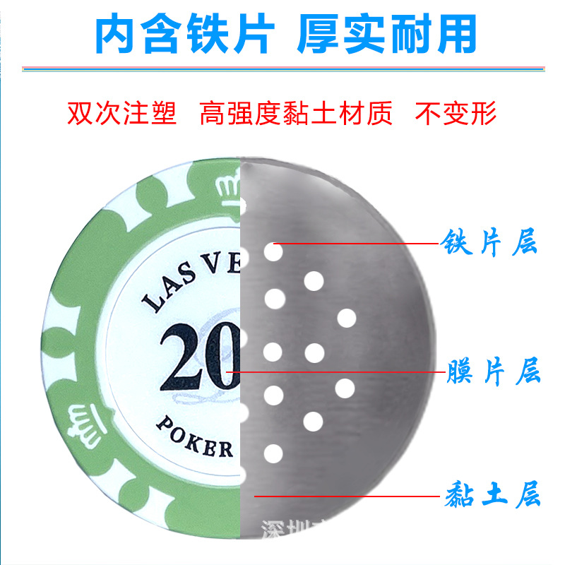 Clay Chips Crown Factory Wholesale Texas Hold'Em Poker Chess and Card Room Special Mahjong Chips Coins Can Be Customized with Logo